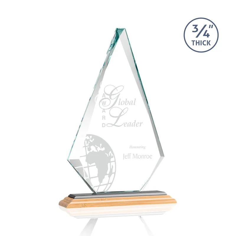 Deep Etch, Standard base, Bamboo, Black, 7" x 11.25" x 3"