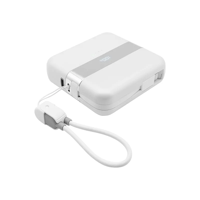 Gemini Two Piece Shareable 10,000 mAh Power Bank with Charging Cable Loop view 2