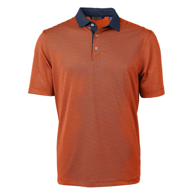 Cutter & Buck Virtue Eco Pique Micro Stripe Recycled Mens Polo view 3