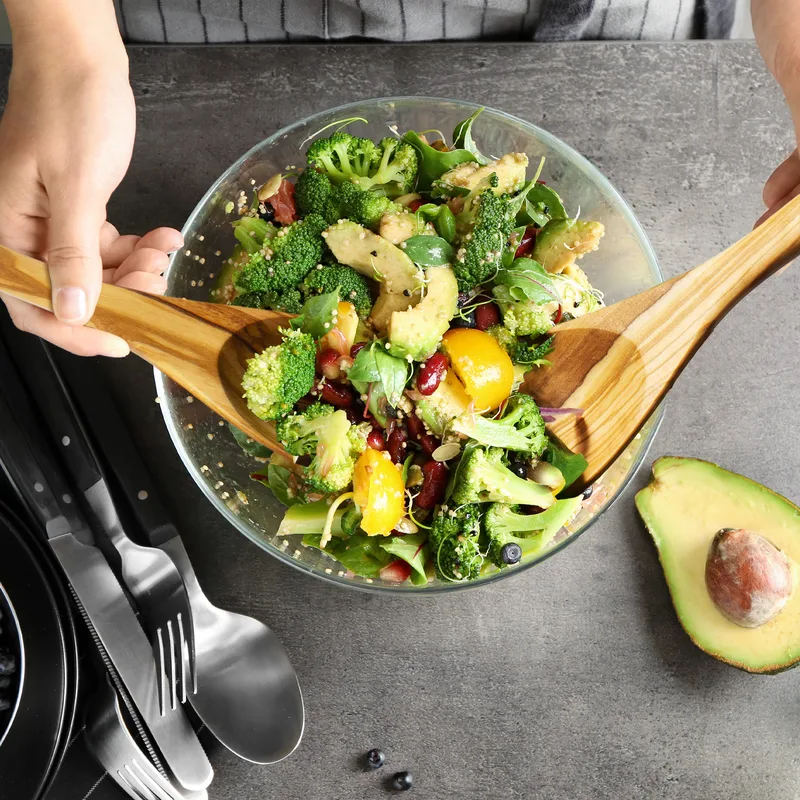 Rock & Branch® Olive Wood Salad Serving Set view 3