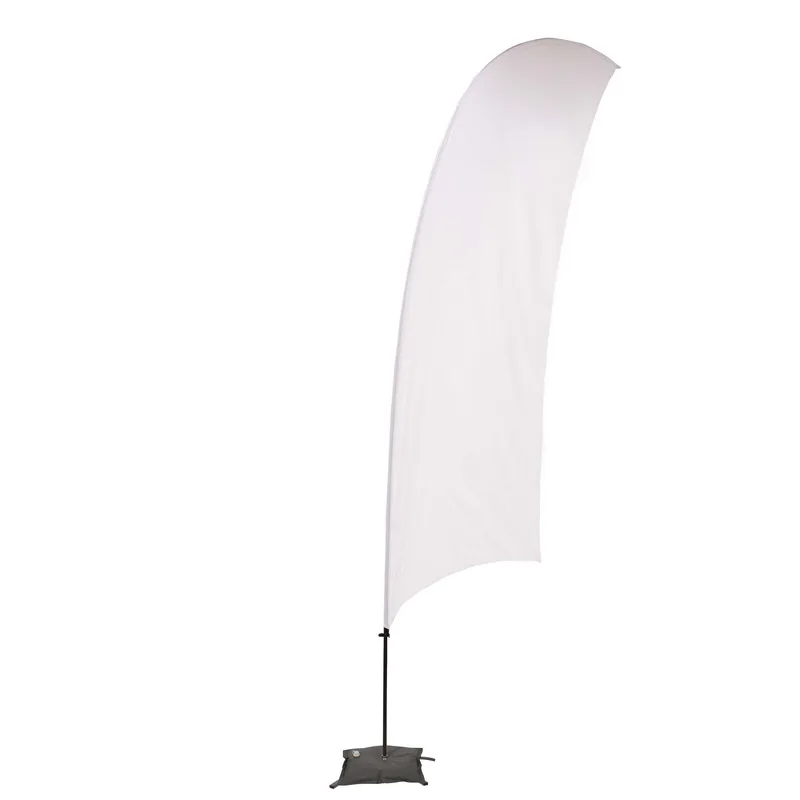 15' Value Razor Sail Sign Flag - 1-Sided with Cross Base view 2