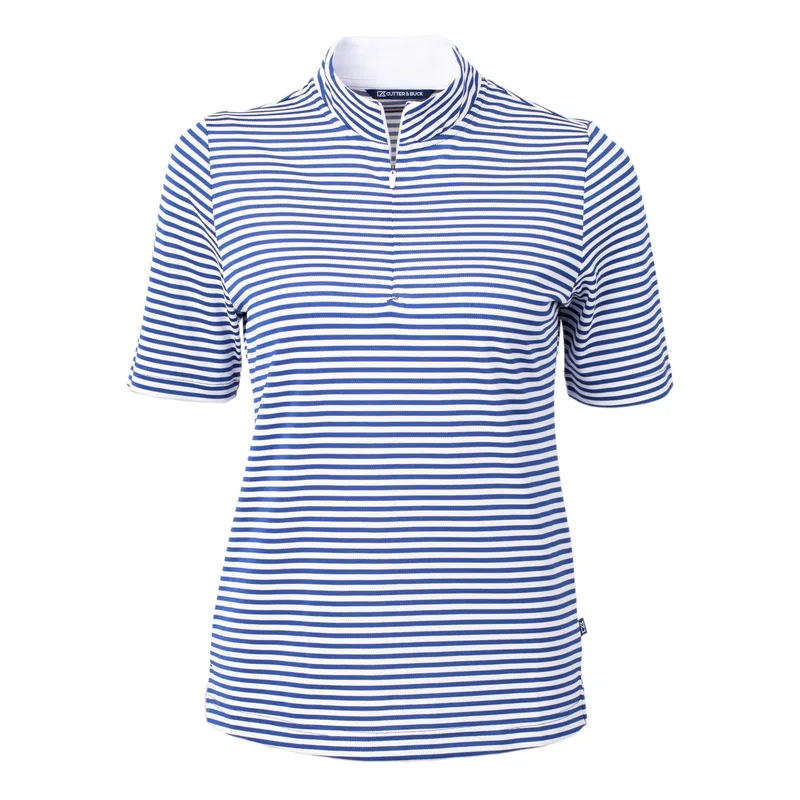 Cutter & Buck Virtue Eco Pique Stripe Recycled Womens Top view 6