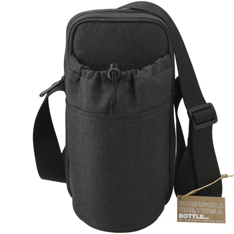 Traver rPET Adjustable Bottle Sling Cooler w/Pouch view 2