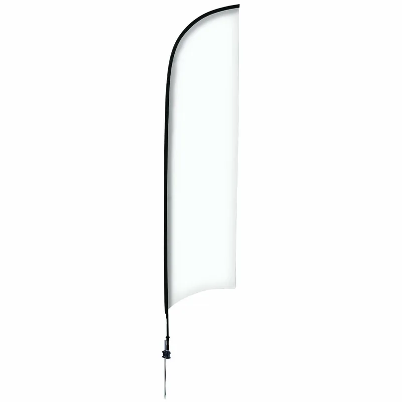 13' Premium Razor Sail Sign Flag, 1-Sided, Ground Spike view 2