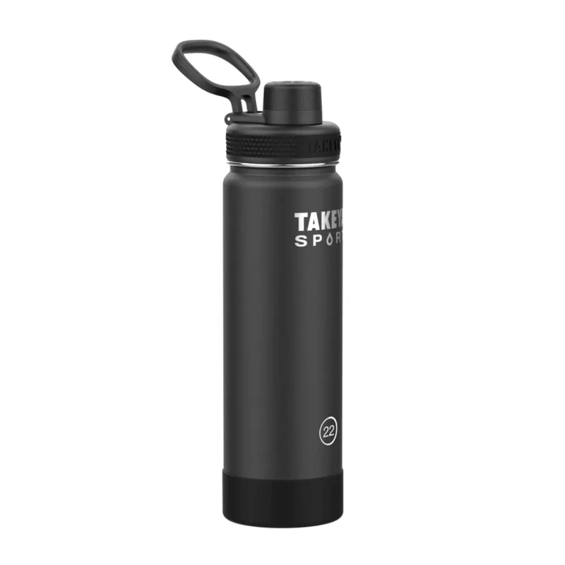 22 oz Takeya® Stainless Steel Insulated Sport Water Bottle w/ Spout Lid view 2