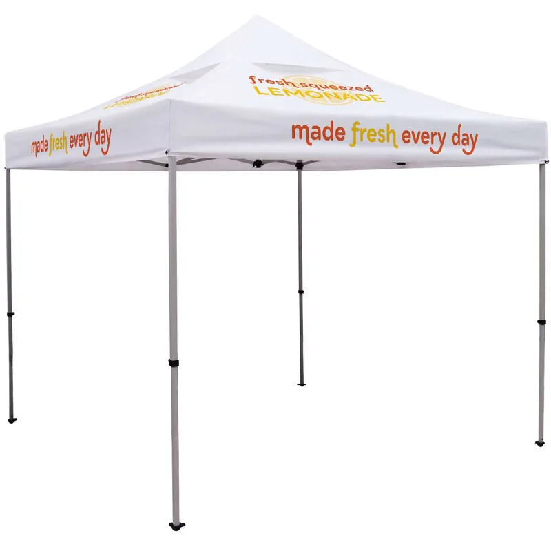 10' Deluxe Tent, Vented Canopy (Imprinted, 4 Locations)