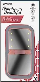 Vivitar® Lighted Compact LED Rose Gold Mirror