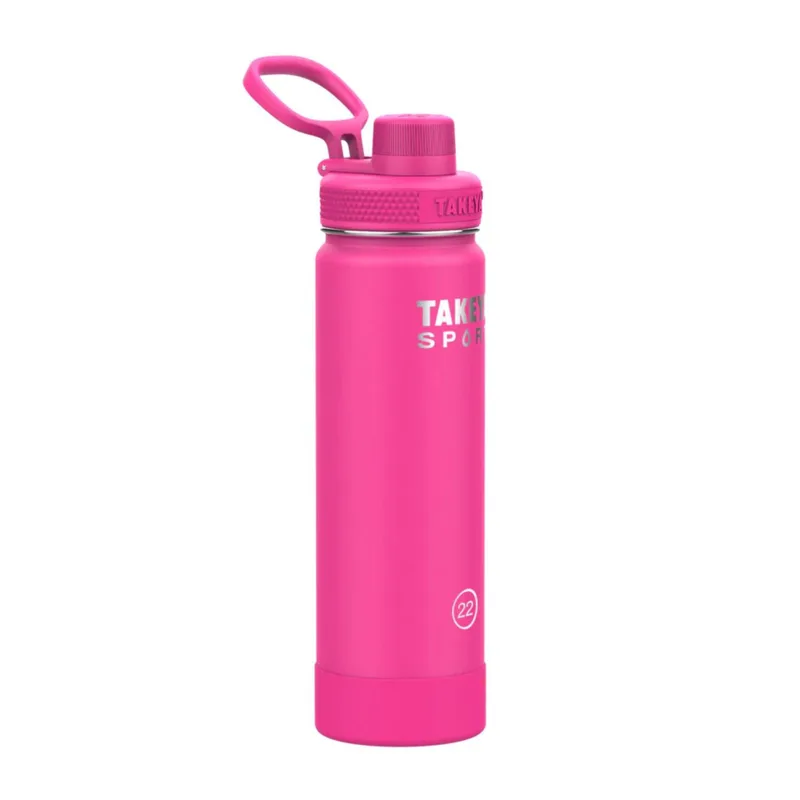 22 oz Takeya® Stainless Steel Insulated Sport Water Bottle w/ Spout Lid view 4