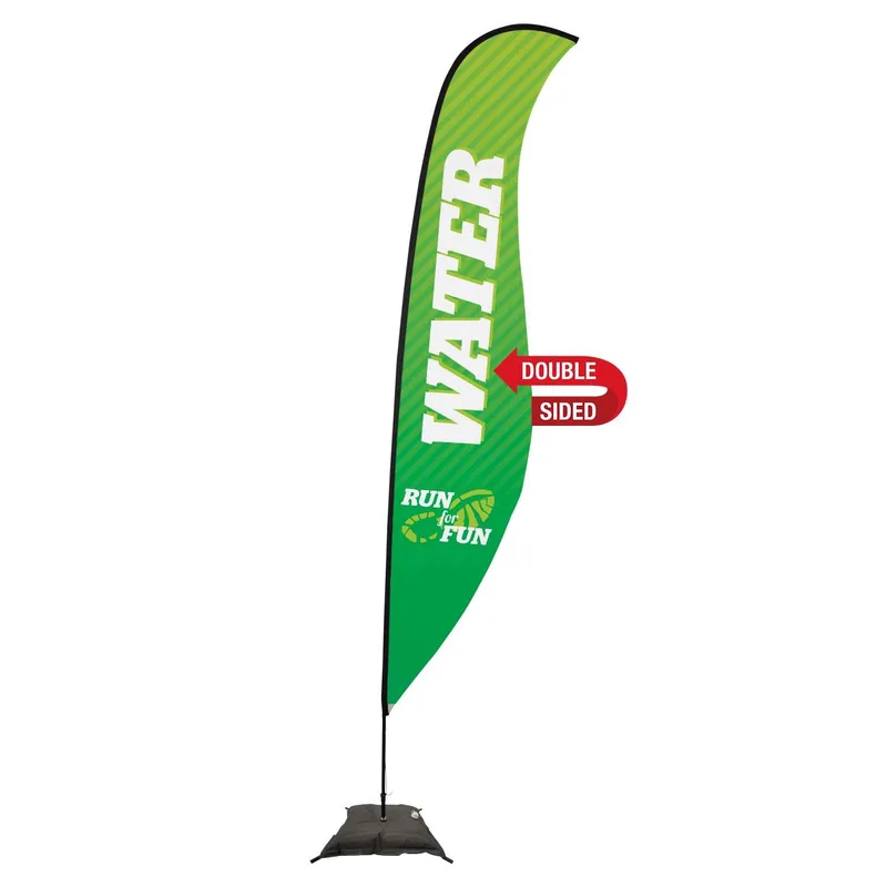 17' Premium Sabre Sail Sign Flag, 2-Sided, Scissor Base