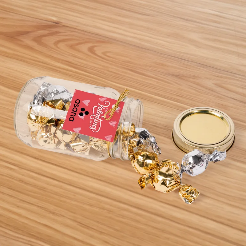Mason Jar with Twist Wrapped Truffles view 4