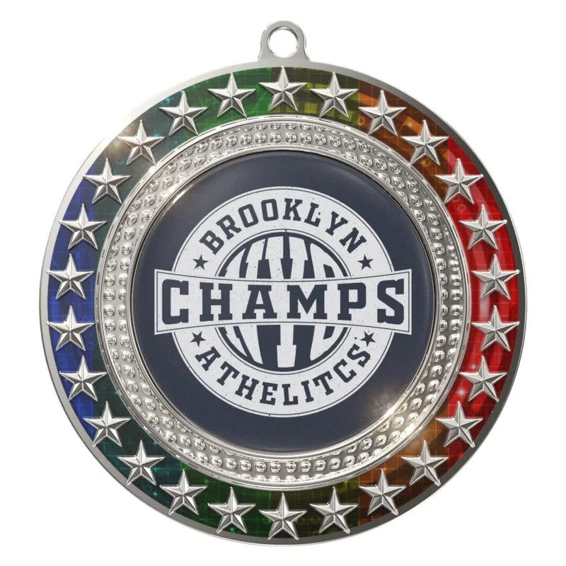 Vibraprint® Radiant Star Multicolor Insert Medallions (3") view 5