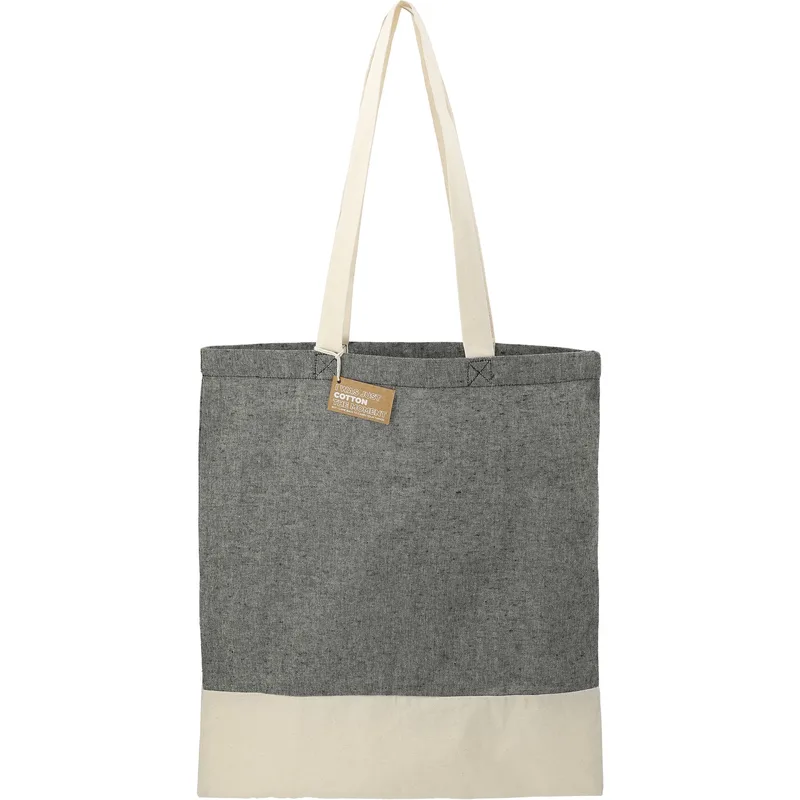 Split Recycled 5oz Cotton Twill Convention Tote view 2