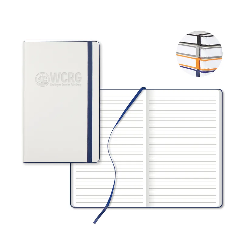 Castelli White Laser Medio Lined White Page Journal view 6