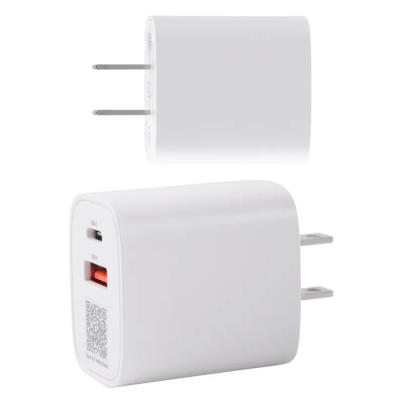 Channel 20W 2- Port PD Wall Charger with Dual Outputs view 2