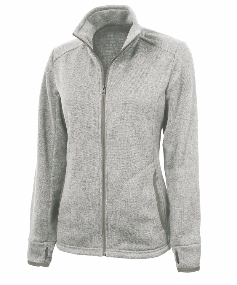 Women's Heathered Fleece Jacket view 2