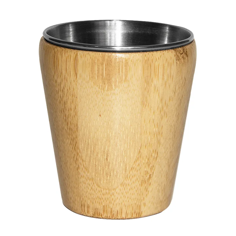 Bamboo Shot Glass w/Stainless Steel Interior view 2
