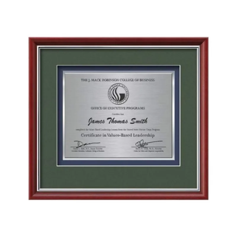 Baron Certificate TexEtch - Mahogany/Silver