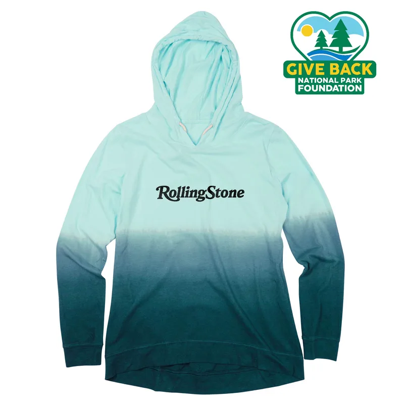 ACE Ladies Ombre Long Sleeve Hooded T-shirt view 3