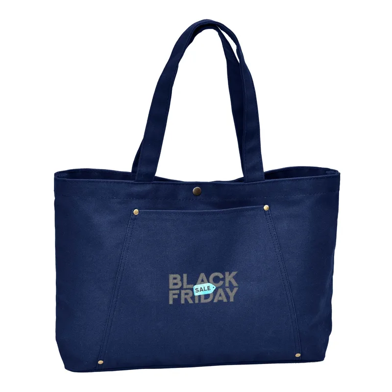 Rivet Tote with Embroidery view 4