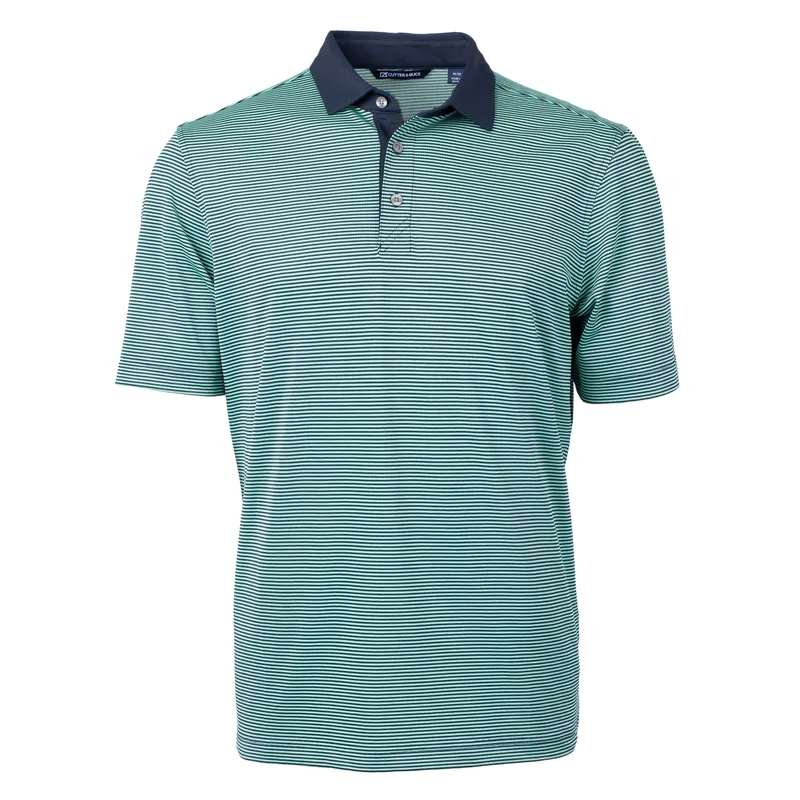 Cutter & Buck Virtue Eco Pique Micro Stripe Recycled Mens Polo view 5