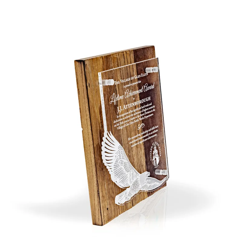 Eagle Rustica Reclaimed Wood Award, 8"x10" view 7