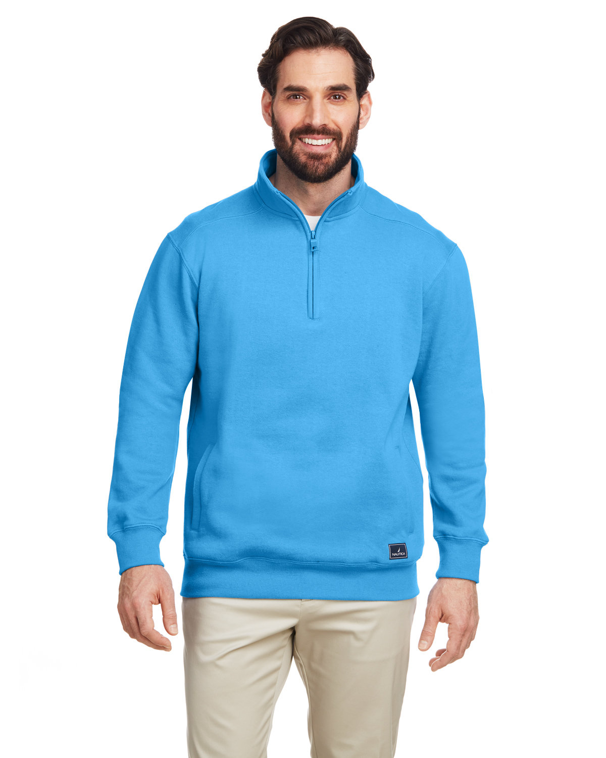 NAUTICA Men's Anchor Quarter-Zip Pullover