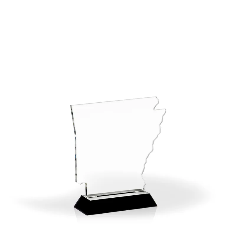 Arkansas Award with Black Wood Base - Engraved view 2