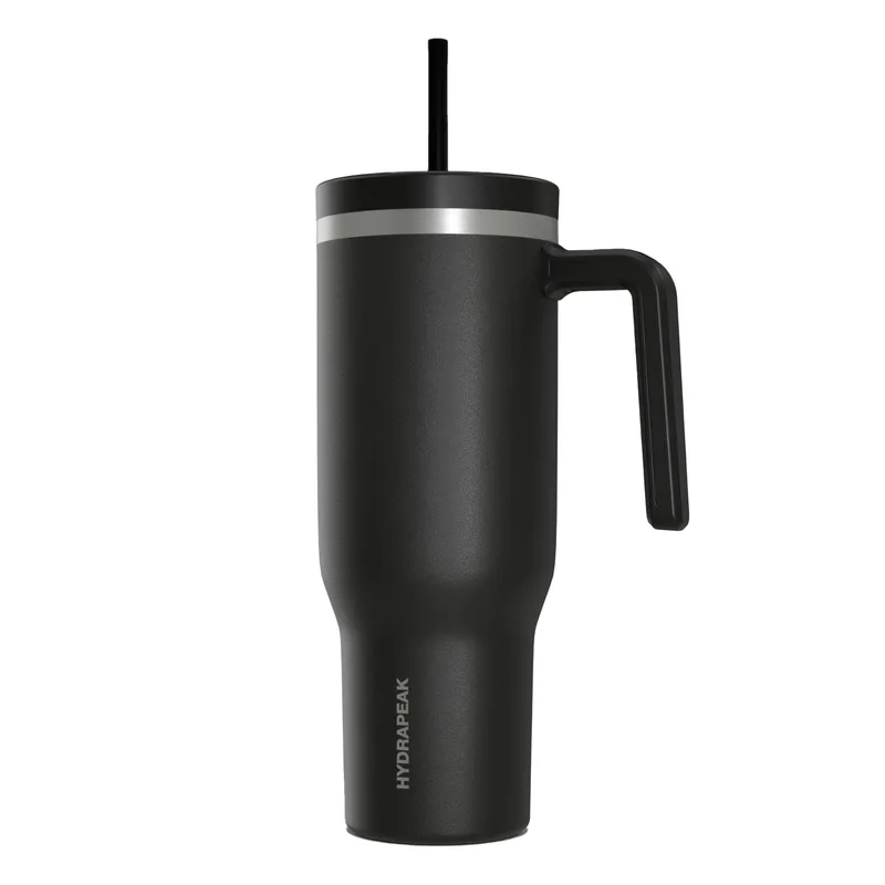 40 oz Hydrapeak® Stainless Steel Insulated Tumbler With Handle and Straw Lid view 4
