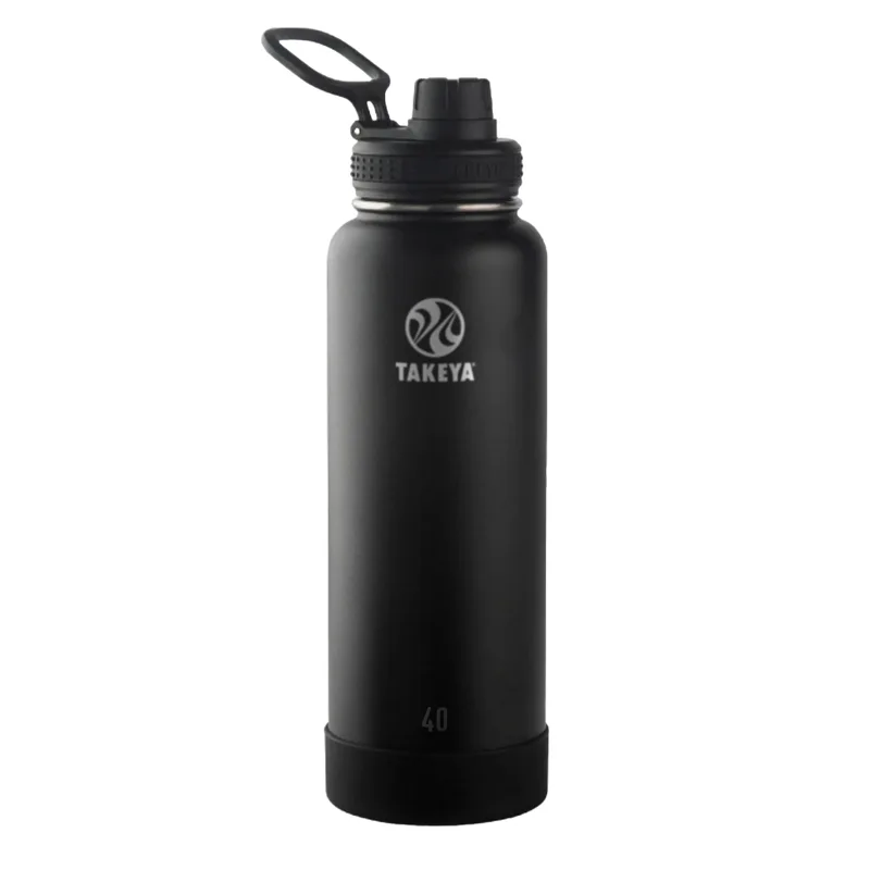40 oz Takeya® Stainless Steel Insulated Active Water Bottle w/ Spout Lid view 2
