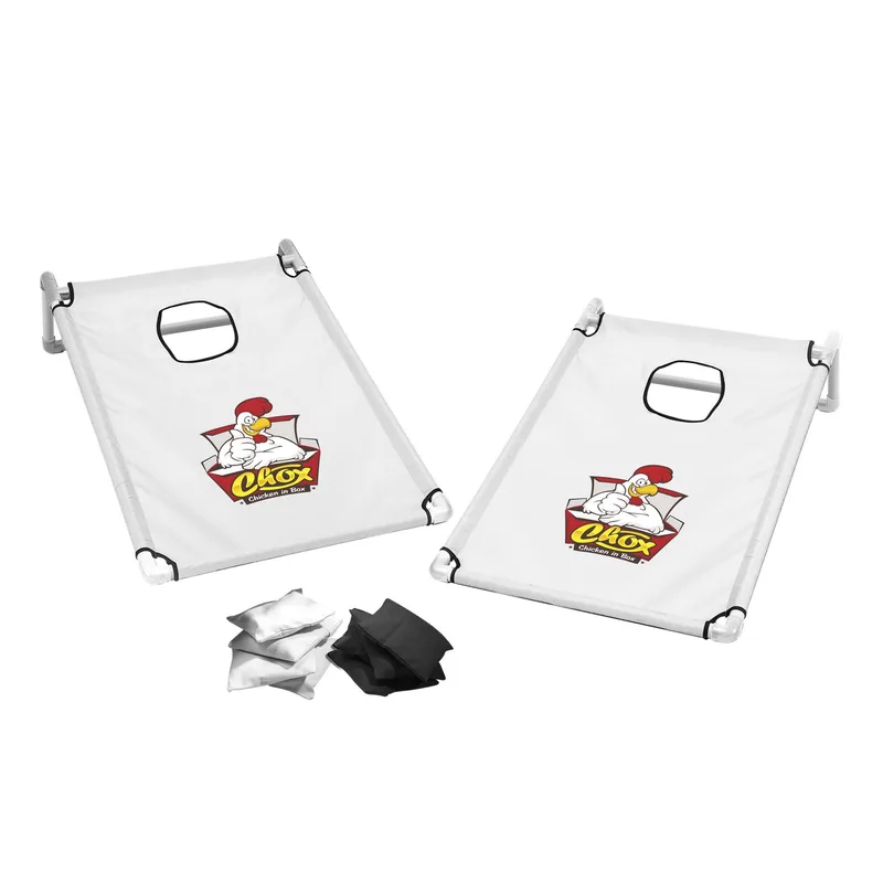 Portable Cornhole, 4 Black & White Bean Bags view 7