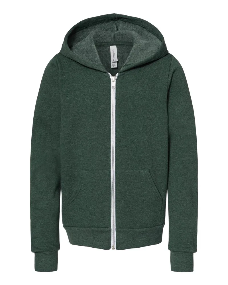 Bella + Canvas Youth Sponge Fleece Full-Zip Hoodie view 4