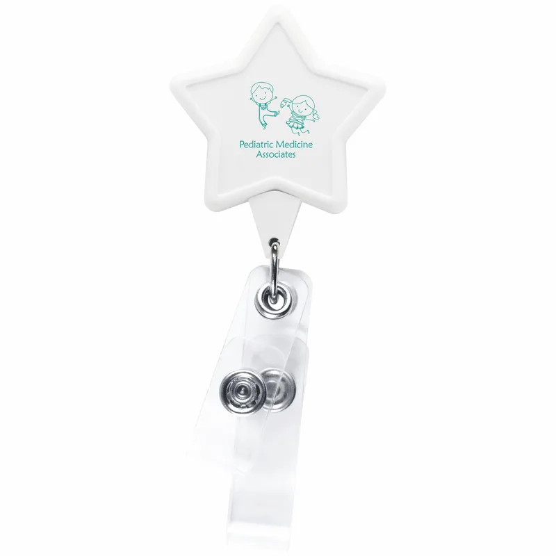 Anti-Microbial Star 2 Strap Retractable Badge Reel view 3