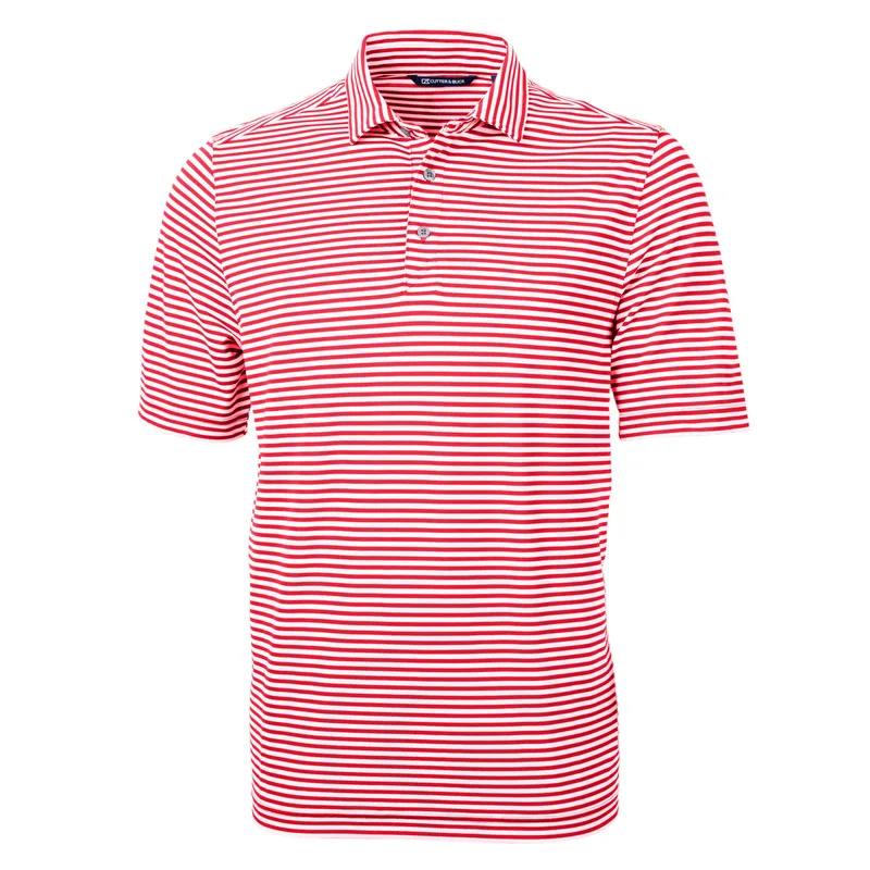Cutter & Buck Virtue Eco Pique Stripe Recycled Mens Big and Tall Polo view 7