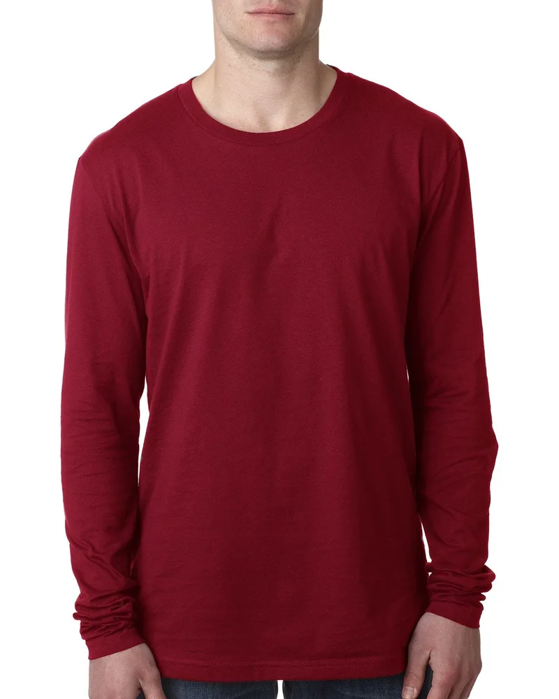 NEXT LEVEL APPAREL Men's Cotton Long-Sleeve Crew view 2