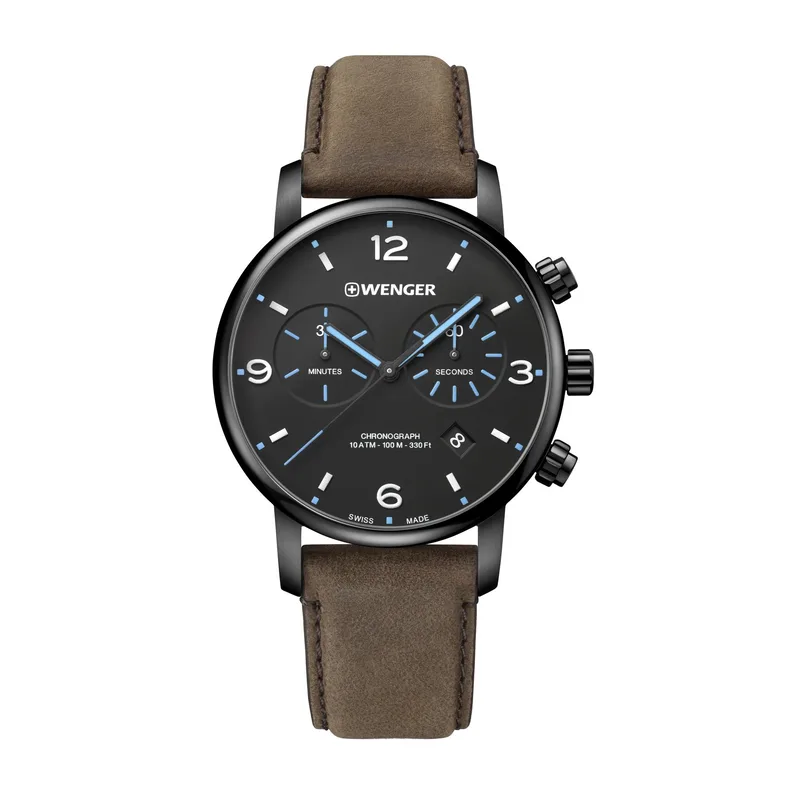 Victorinox Swiss Army Corporate Gifts Urban Metropolitan Dial Geniune Brown Leather Strap Watch