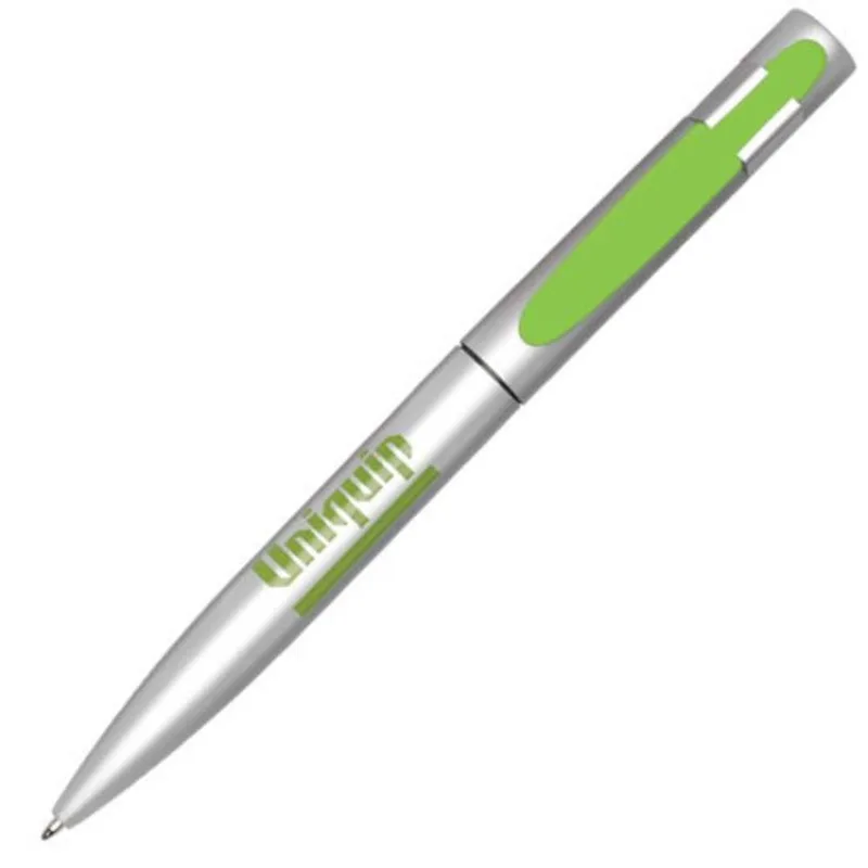 Silver/Green PMS LIME 376C