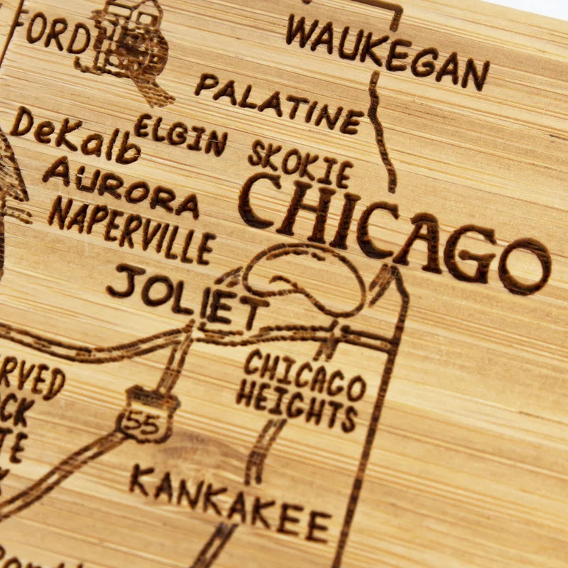 Illinois Puzzle Coaster Set view 3