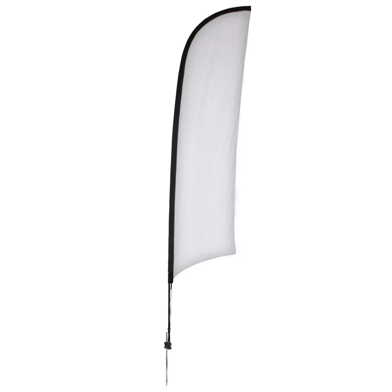 13' Elite Razor Nylon Sail Sign Flag, 1-Sided, Ground Spike view 2
