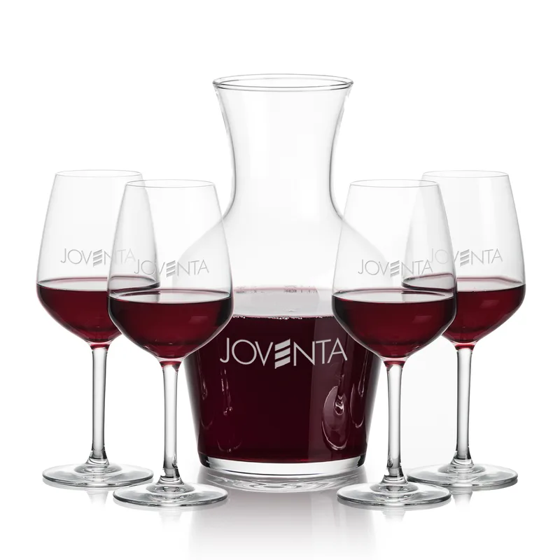 Carafe Stemmed Set, Mandelay Set, Carafe & 4 Wine