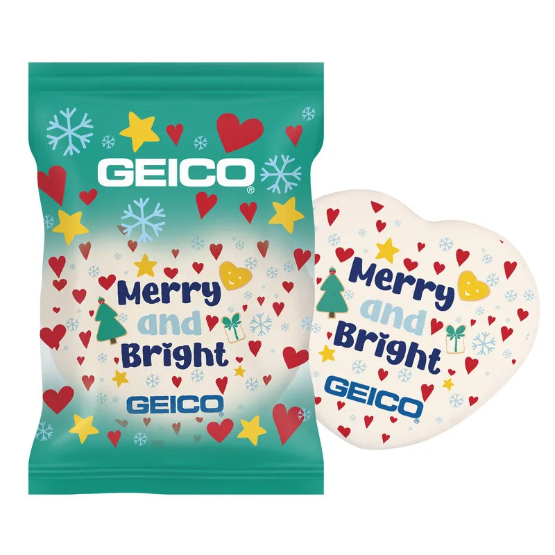 3" Iced Full Color Vanilla Cookie- Heart