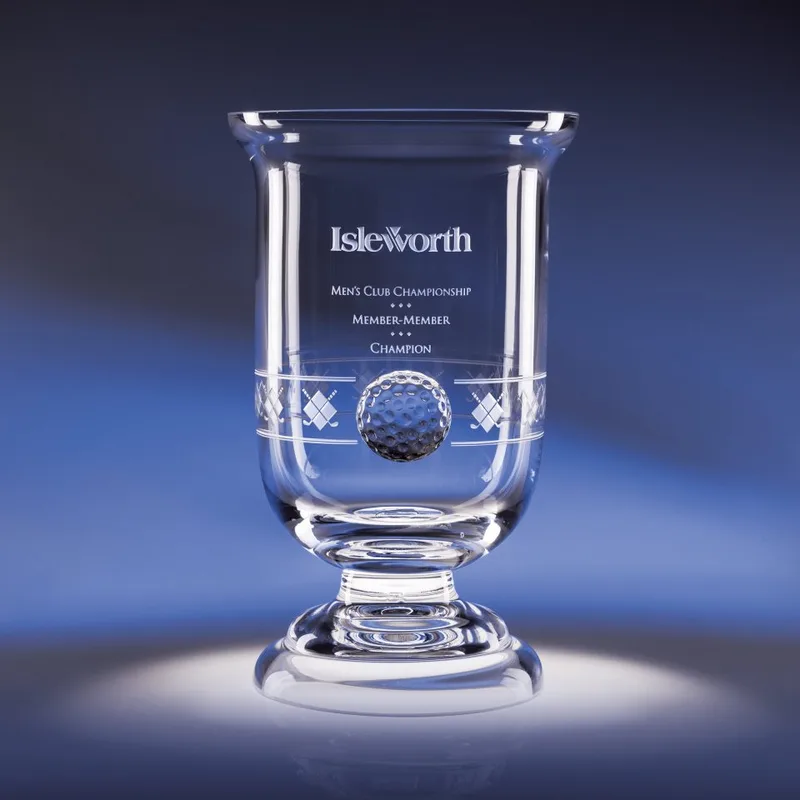 10.5" Narrative Golf Cup Crystal Award