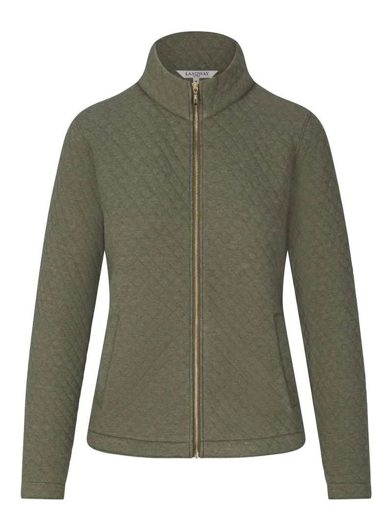 Seneca Quilted Full-Zip Sweater view 2