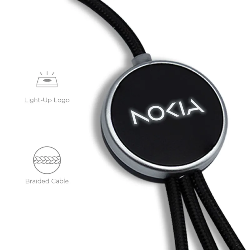 Velora, 3-in-1 Light-up Charging Cable with Apple & Samsung Watch Charging view 4