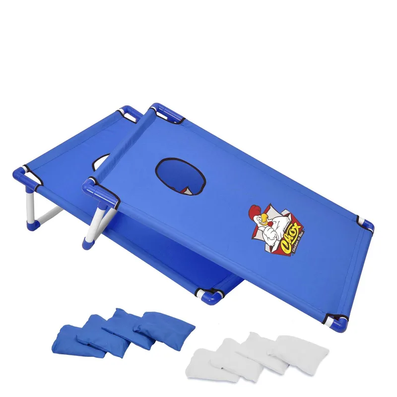 Portable Cornhole, 4 Navy & Royal Bean Bags view 3