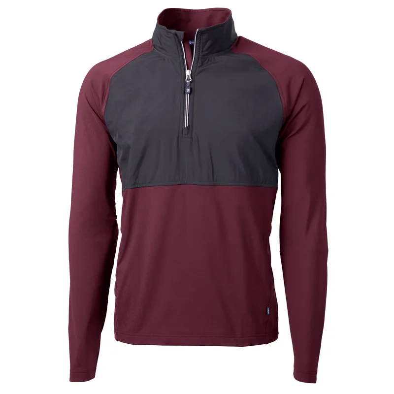 Cutter & Buck Adapt Eco Knit Hybrid Recycled Mens Quarter Zip view 2