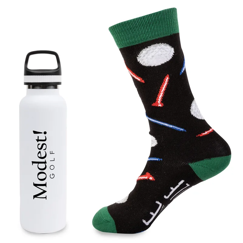 Less Work, More Golf Gift Set w/20 Oz, Stainless Steel Insulated Bottle & Socks view 4