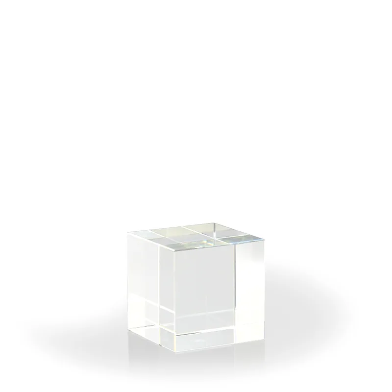 Crystal Cube Paperweight - Medium view 2
