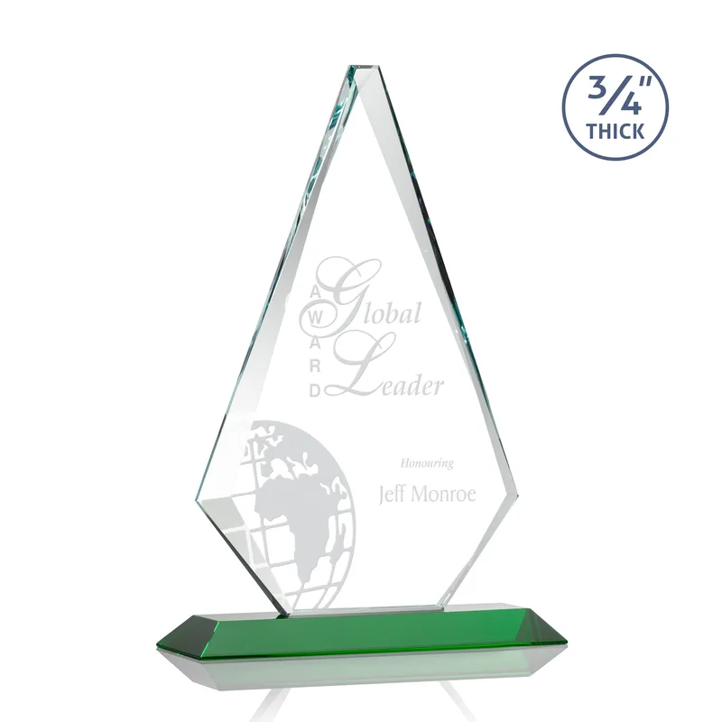 Deep Etch, Standard base, Green, 9" x 13.25"
