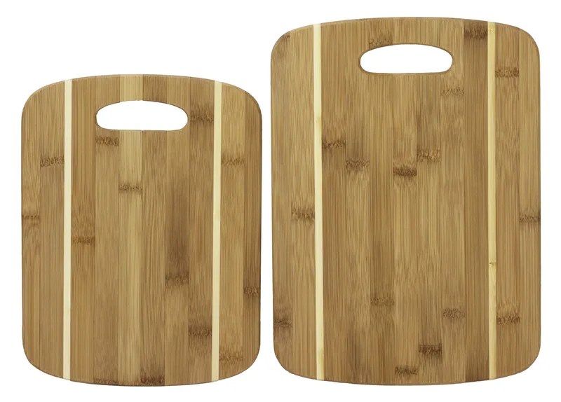 2-Piece Striped Bamboo Cutting Board Set (13" x 9½" & 11" x 8½") view 2
