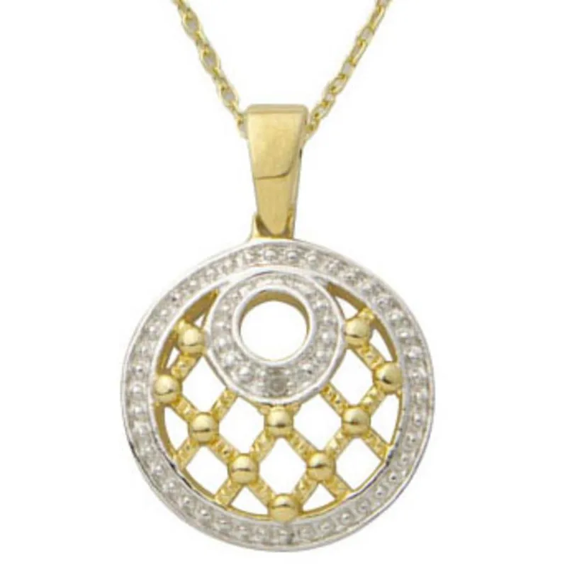 Jilco Inc Round Diamond Necklace - 0.02 Twt